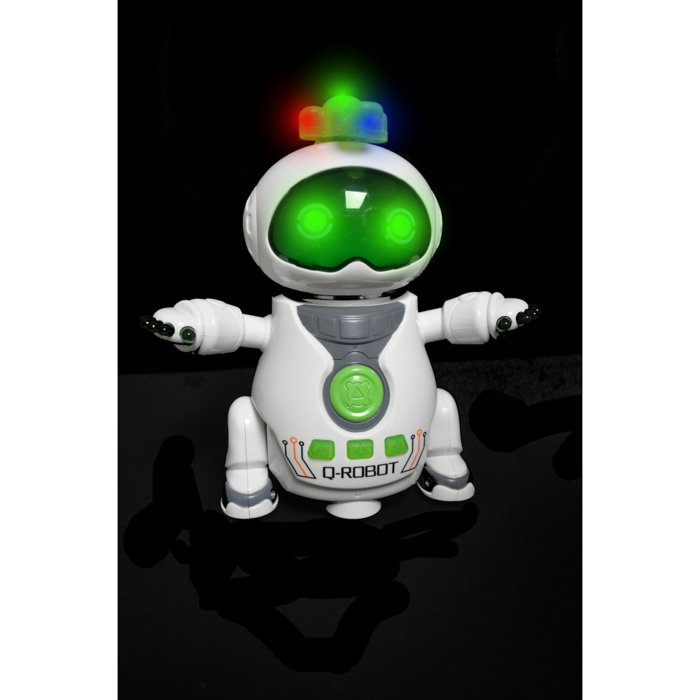 ROTATING Q-ROBOT WITH LIGHTS AND SOUND (1 PIECE)