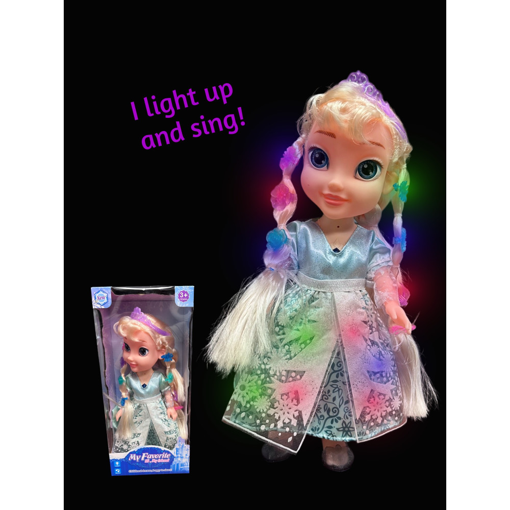 LIGHT UP SINGING SNOW PRINCESS DOLL  (1 PIECE)