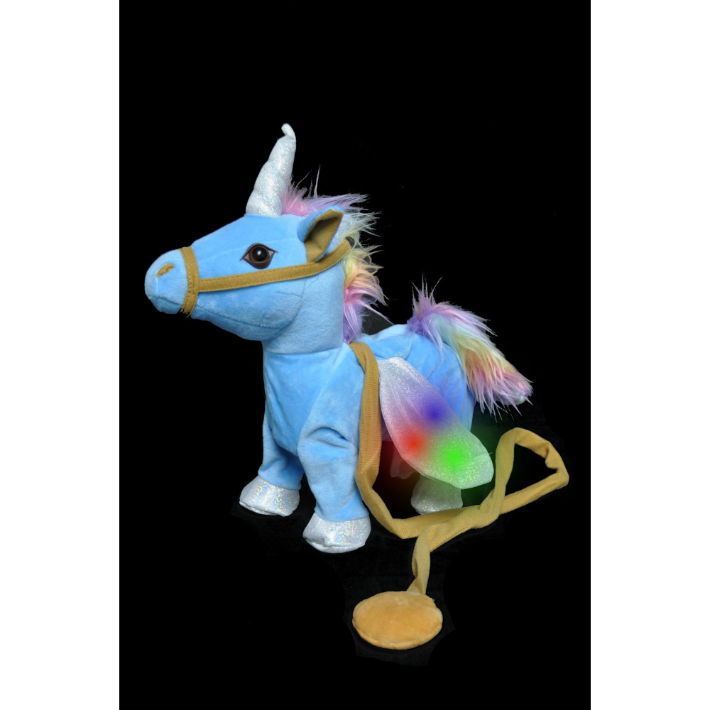 PLUSH WALKING DANCING UNICORN WITH LEASH AND MUSIC (1 PIECE)