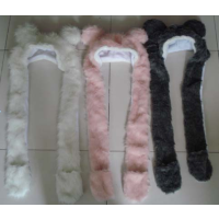 LONG DOUBLE SIDED ANIMAL HAT - MOUSE - ASSORTED (1 PIECE)