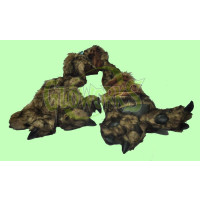 PLUSH ANIMAL SCARF WITH LARGE GLOVE PAWS - HUSKY (1 PIECE)