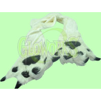 PLUS ANIMAL SCARF WITH LARGE PAWS - PANDA (1 PIECE)