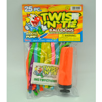 TWISTY BALLOONS WITH PUMP (1 PACK)