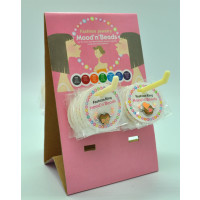 BEADED MOOD RINGS WITH COUNTER DISPLAY 24 PIECES/DISPLAY