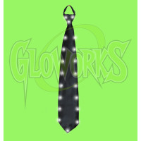 FLASHING NECKTIE WITH WHITE LEDs (1 PIECE)