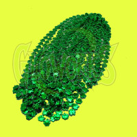 ST. PATTY'S SHAMROCK GREEN BEADS (1 PIECE)