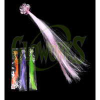 LIGHT-UP FANCY HAIR FIBER OPTIC EXTENSION WITH CLIP - ASST. COLORS (1 PIECE)