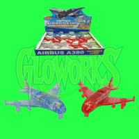 PULLBACK FRICTION LED PLANE - ASST. COLORS (1 DOZEN)