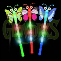 15" Flashing Butterfly Buggy Eye Wands - Asst. Colors (1 PIECE)