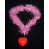 Feather Red Heart Flashing Necklace (1 PIECE)