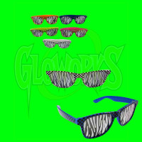 Animal Print Checkered Glasses - Asst. Colors (1 PIECE)