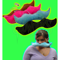 Large Plush Mustache with String - Assortment #1 (1 PIECE)