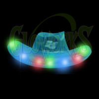 Flashing Blue Cowboy Inflate Hat (1 PIECE)