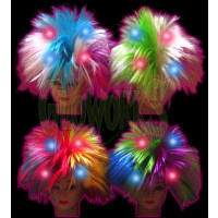 FLASHING WIG - ASSORTED COLORS (1 PIECE)