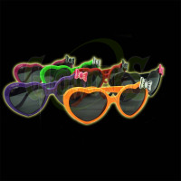 Heart Shaped Sunglasses with Bow - Asst. Colors (1 PIECE)