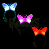 Butterfly Flashing Headband - Asst. Colors (1 PIECE)