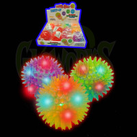 2" Flashing Bounce Two-Tone Spiky Ball - Asst. Colors (1 PIECE)