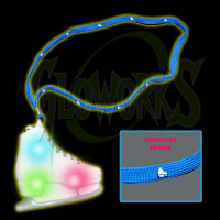 Ice Skate Flashing Charm on Cloth Lanyard (1 PIECE)