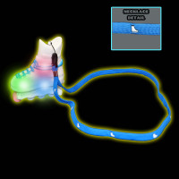 Roller Blade Flashing Charm Necklace with Cloth Lanyard (1 PIECE)