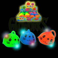 Kitty Flashing Puffer Balls - Asst. Colors (1 PIECE)