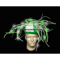 TENTACLE LED BEANIE HAT - WHITE/GREEN (1 PIECE)