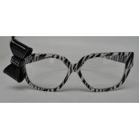 NON-FLASHING ZEBRA PRINT SUNGLASSES WITH BOW (1 PIECE)