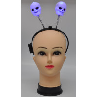 SKULL HEAD FLASHING HEADBAND (1 DOZEN)