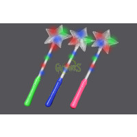 FLASHING STAR WAND WITH ASSORTED COLOR HANDLES (1 PIECE)