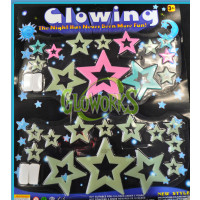 GLOW IN THE DARK STARS WITH ADHESIVE (1 PIECE)