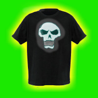 LIGHT UP EL SKULL T-SHIRT (1 PIECE)