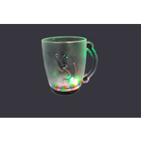 LED GLASS- 10 OZ BEER MUG WITH DOLPHIN (1 DOZEN)