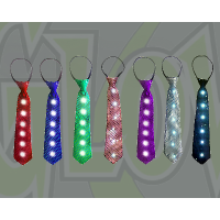 FLASHING SEQUIN NECK TIE ASSORTED COLORS (1 PIECE)