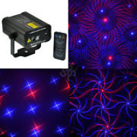 BLUE/RED LASER PROJECTOR WITH REMOTE CONTROL (1 PIECE)  