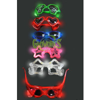 ASSORTED FLASHING SUNGLASSES (1 DOZEN)