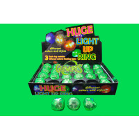 FLASHING GREEN ASSORTED GEM RING (1 PIECE)