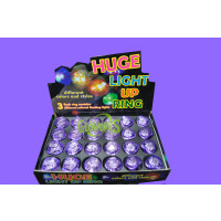 FLASHING DIAMOND RING ASSORTED SHAPED PURPLE (1 PIECE)