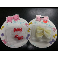 2 PACK OF BARRETTE BOWS ASSORTED COLORS AND STYLES (1 PIECE)