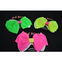 NEON BOW HAIR CLIP ASSORTED COLORS (1 PIECE)