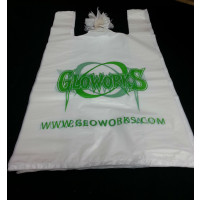 12'' HEAVY WEIGHT PLASTIC BAGS WITH GLOWORKS LOGO PRINTED ON THEM (1 PACK OF 50)