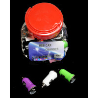 USB CAR CHARGER ASSORTED COLOR (36 PIECES)