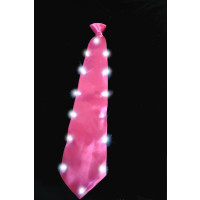 FLASHING BRIGHT PINK NECKTIE (1 PIECE)