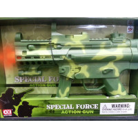 FLASHING CAMO PRINT GUN WITH LIGHTS, VIBRATION AND SOUND (1 PIECE)