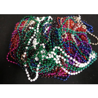 METALLIC ASSORTED THROW BEADS - 48/BAG (1 BAG)