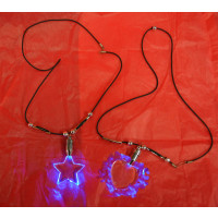 ACRYLIC LED NECKLACE ASSORTED SHAPES HEART/STAR (1 PIECE)