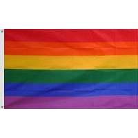 3' X 5' RAINBOW FLAG WITH METAL GROMMET ( 1 PIECE)