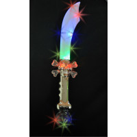 LIGHT UP PIRATE SWORD WITH METALLIC SKULL IN THE MIDDLE ( 1 PIECE)