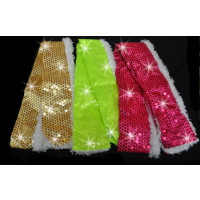 FLASHING SEQUIN SCARF- ASSORTED COLORS (1 PIECE)