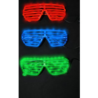 EL WIRE SHUTTER SUNGLASSES ASSORTED COLOR (1 PIECE)