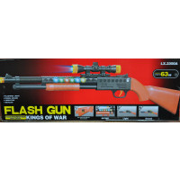 FLASHING BOXED 2-TONE RIFLE W/SCOPE (1 PIECE)
