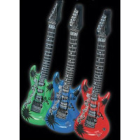 ASSORTED COLOR INFLATABLE GUITAR 40" (1 PIECE)